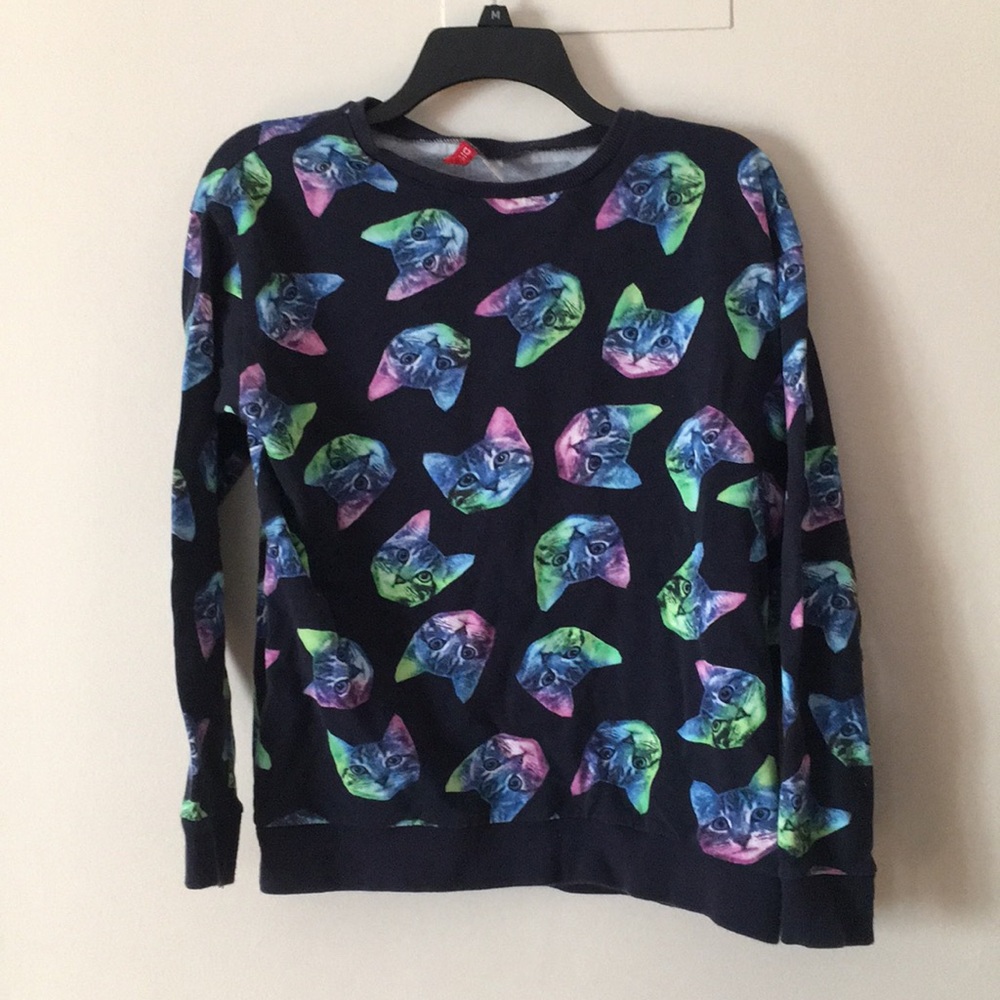 H&M Cat Crew Neck